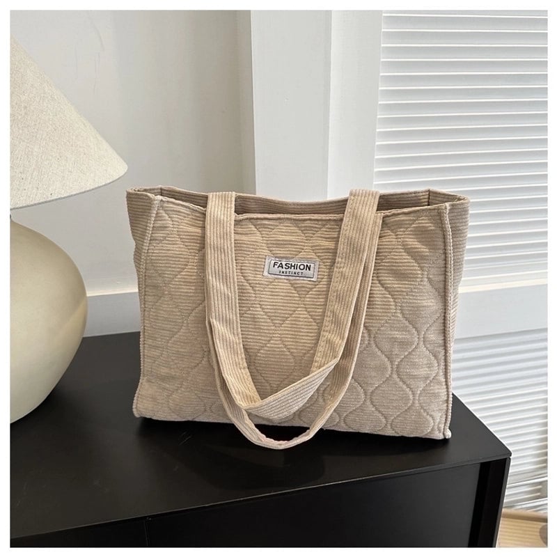 Women's Medium All Seasons Canvas Solid Color Classic Style Square Magnetic Buckle Shoulder Bag Handbag