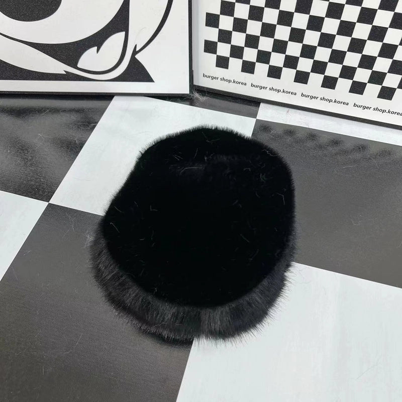 New Hat Winter New Thickened Warm Faux Fur Fashion Simple Fisherman Hat Faux Mink Women's Mongolian Hat