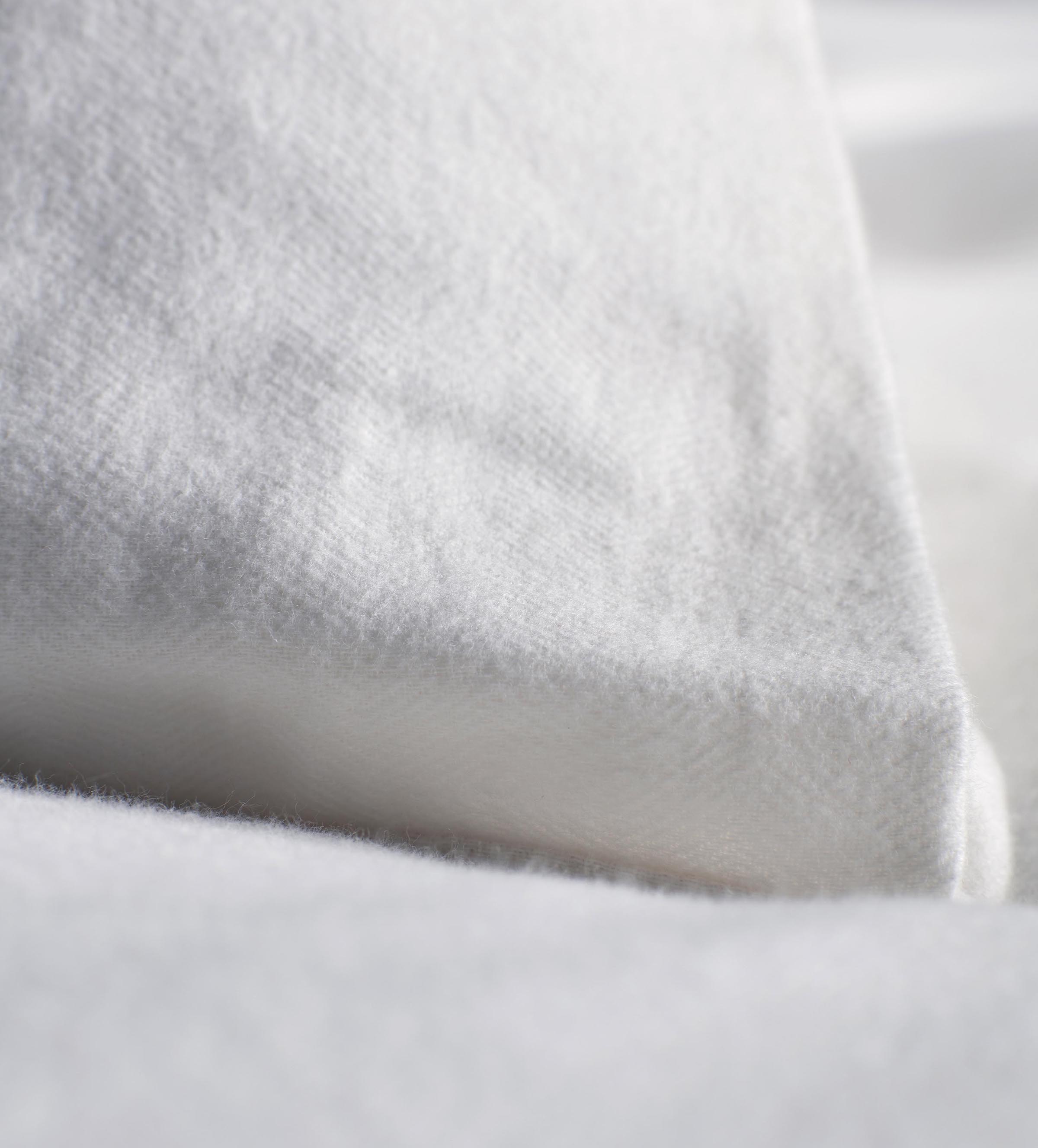 White Henry Brushed 100% Organic Cotton Pillowcase