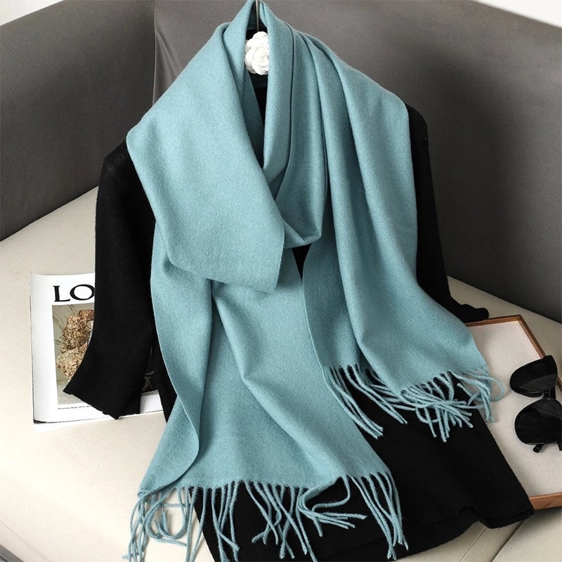 Women's Elegant Solid Color Imitation Cashmere Scarf