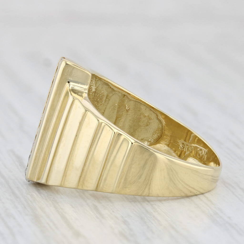 0.23ctw Diamond Beveled Ring 18k Yellow Gold Size 8