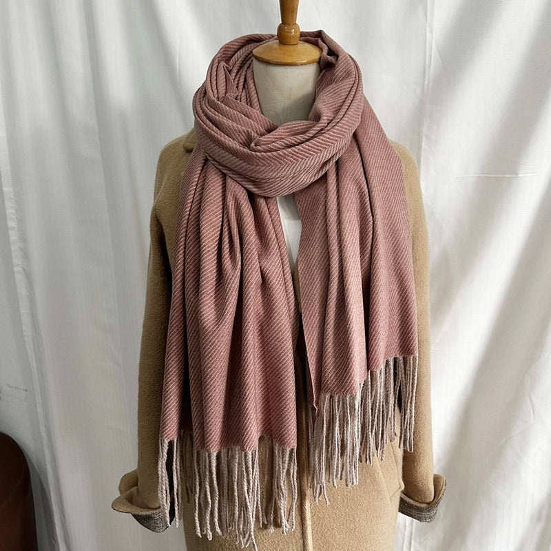 Unisex Sweet Minimalist Solid Color Imitation Cashmere Polyester Scarf
