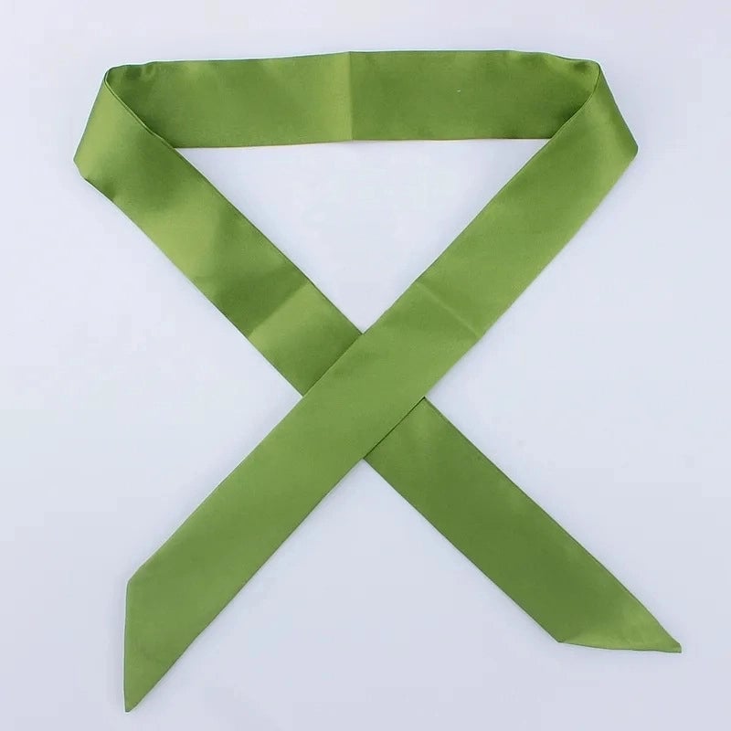Women's Minimalist Solid Color Satin Silk Scarves