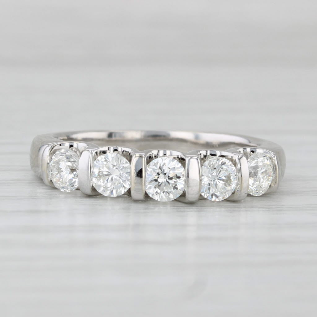 0.80ctw The Leo Diamond Wedding Ring 14k White Gold Stackable Anniversary Band