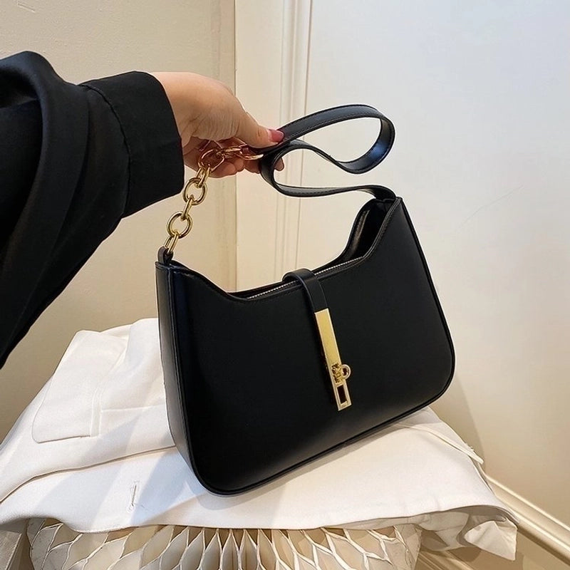 Women's All Seasons Pu Leather Basic Underarm Bag