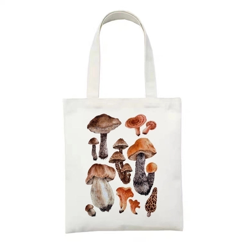 Women's Minimalist Artistic Animal Mushroom Butterfly Shopping Bags