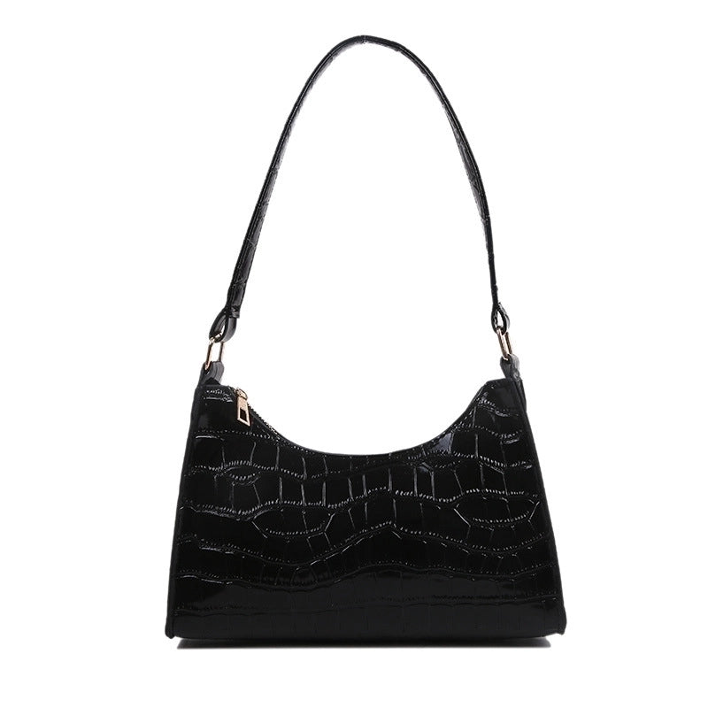 Small Pu Leather Streetwear Baguette Bag Large -capacity Women's Bag