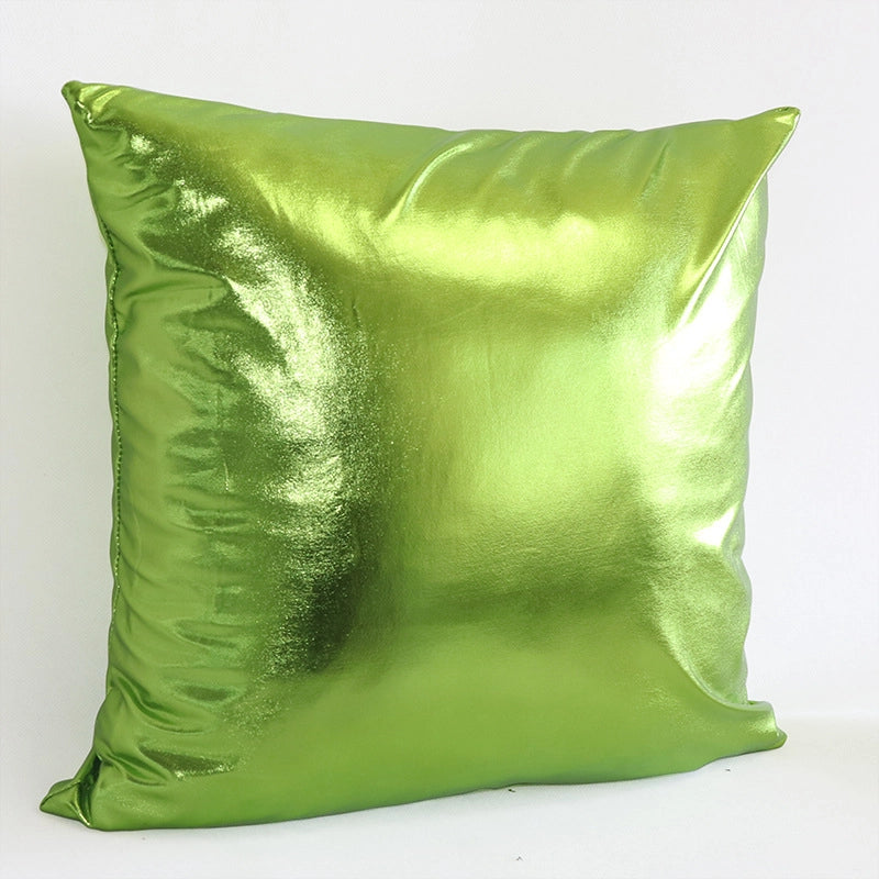 Classic Style Solid Color Pu Leather Spandex Bronzing Pillow Cases Couch & Sofa Decor
