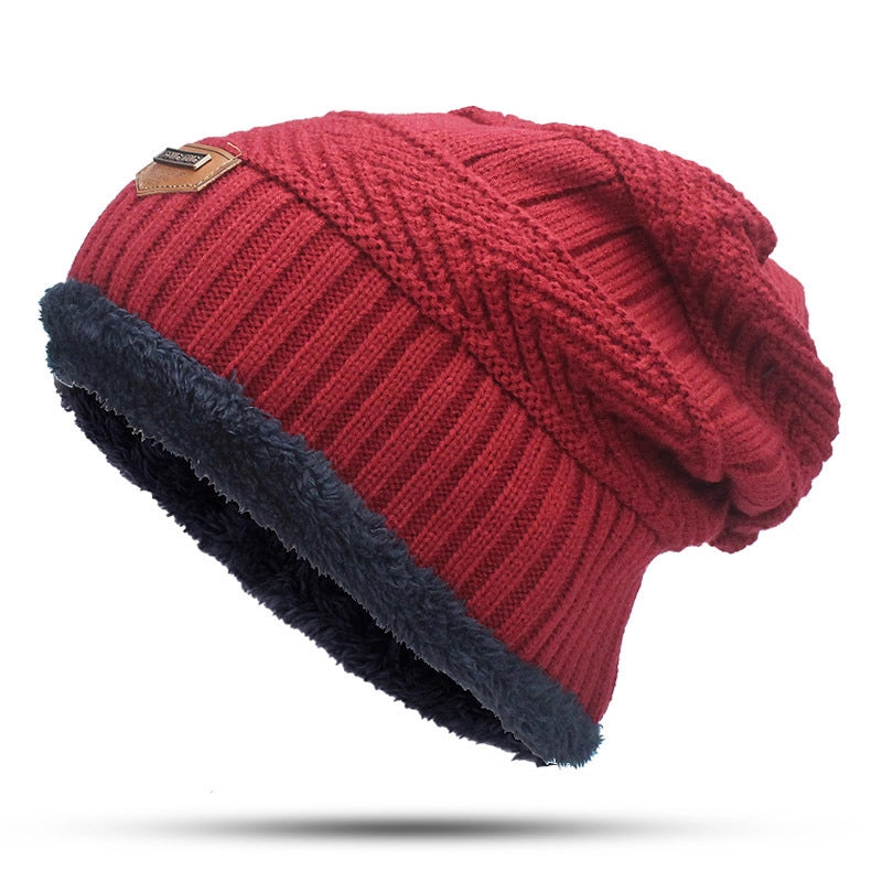 Unisex Basic Minimalist Twist Eaveless Wool Cap