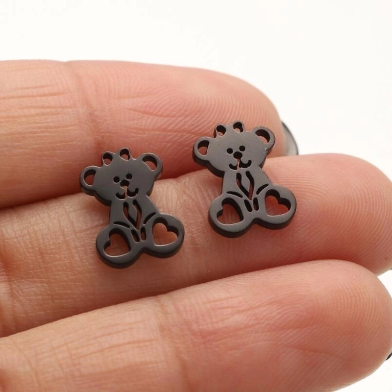 1 Pair Casual Cute Animal Plating Hollow Out 304 Stainless Steel 18K Gold Plated Ear Studs