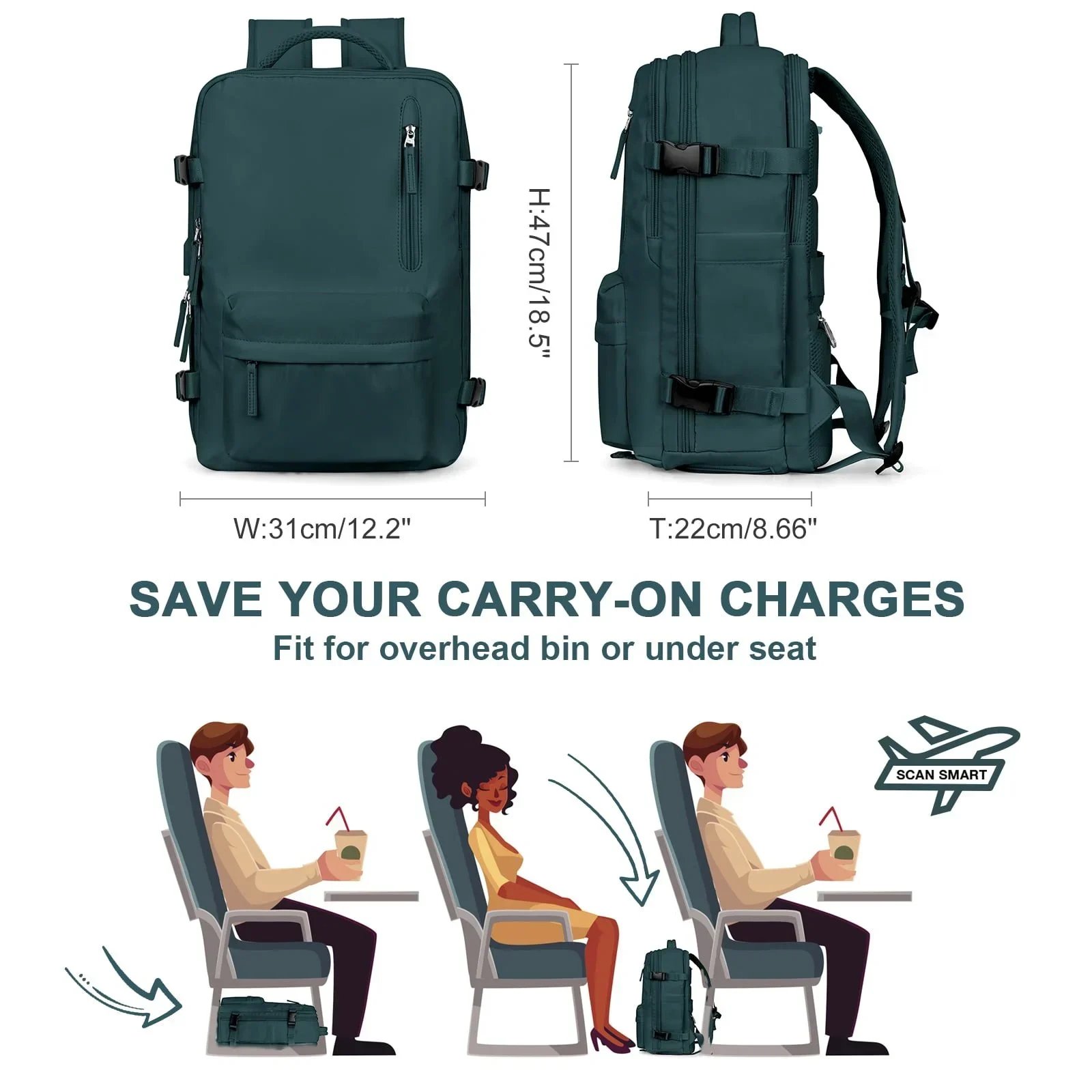 ⏰Large Travel Backpack Waterproof Hiking RucksackFREE SHIPPING