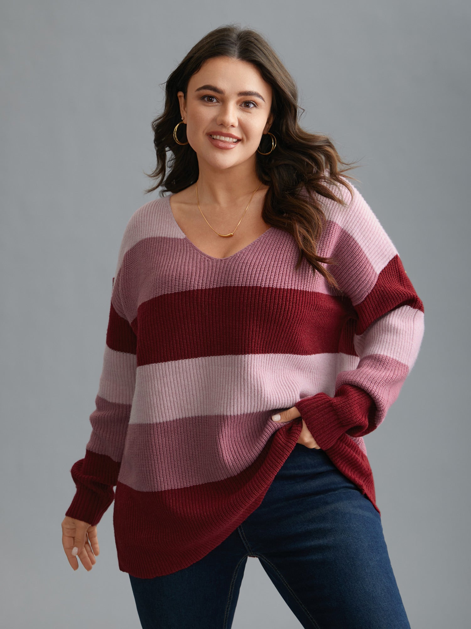 Supersoft Essentials Color Block Drop Shoulder Pullover