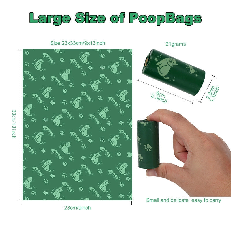 Pet Garbage Bag Degradable Single Roll Stool Bag Shit Bag Dog Stool Bag Pet Toilet