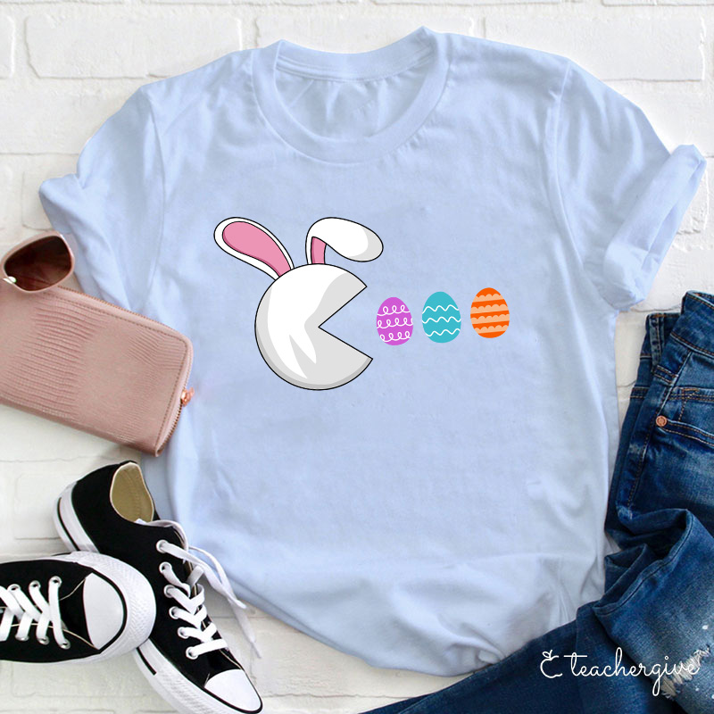 Pac-man Bunny Teacher T-Shirt