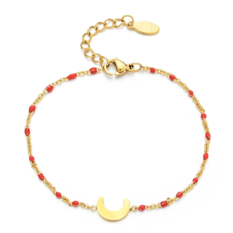 Modern Style Eye Titanium Steel Enamel Bracelets