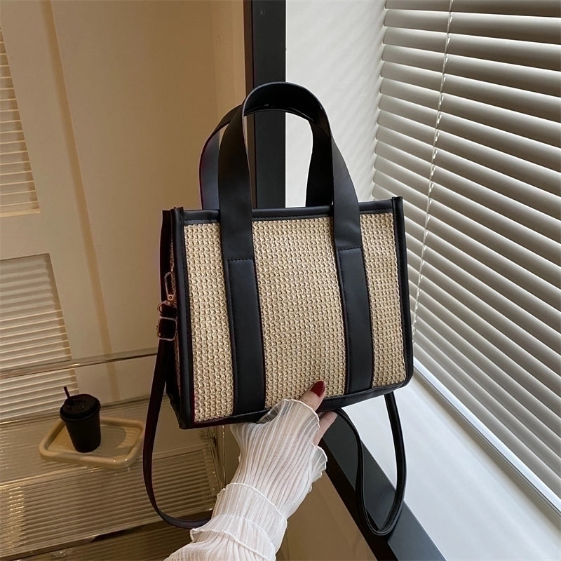 Women's All Seasons Straw Vacation Handbag
