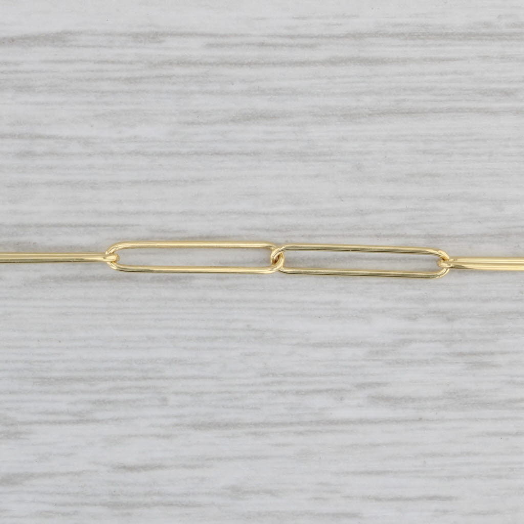 New Petite Paper Clip Chain Necklace 14k Yellow Gold 18 2.8mm