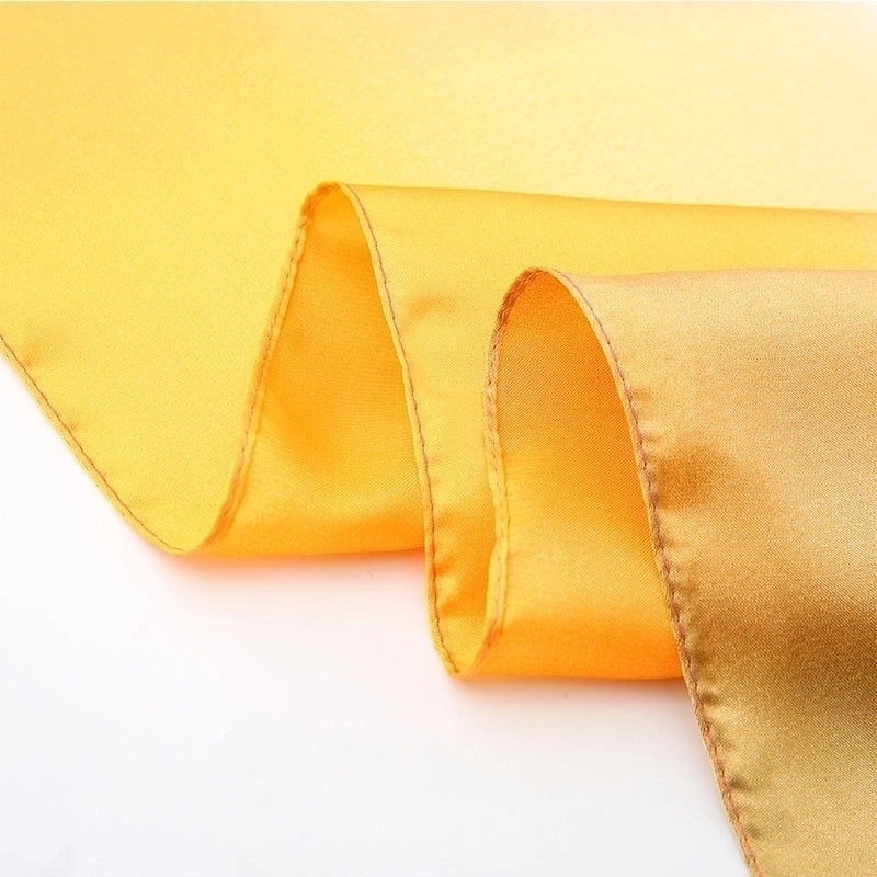 Women's Sweet Solid Color Satin Silk Scarves