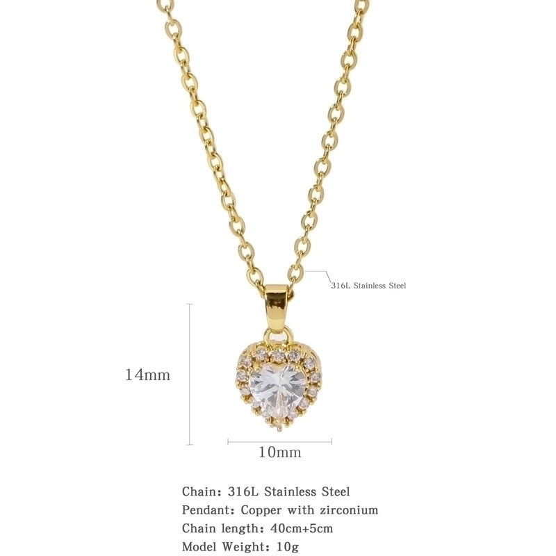 316L Stainless Steel  Copper Gold Plated Minimalist Classic Style Plating Constellation Pendant Necklace