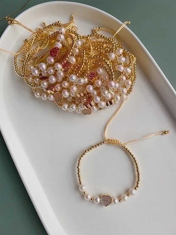 Copper 18K Gold Plated Plating Moon Rhinestones Copper Bracelets