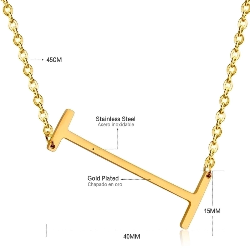 Stainless Steel Fashion Plating Letter Necklace