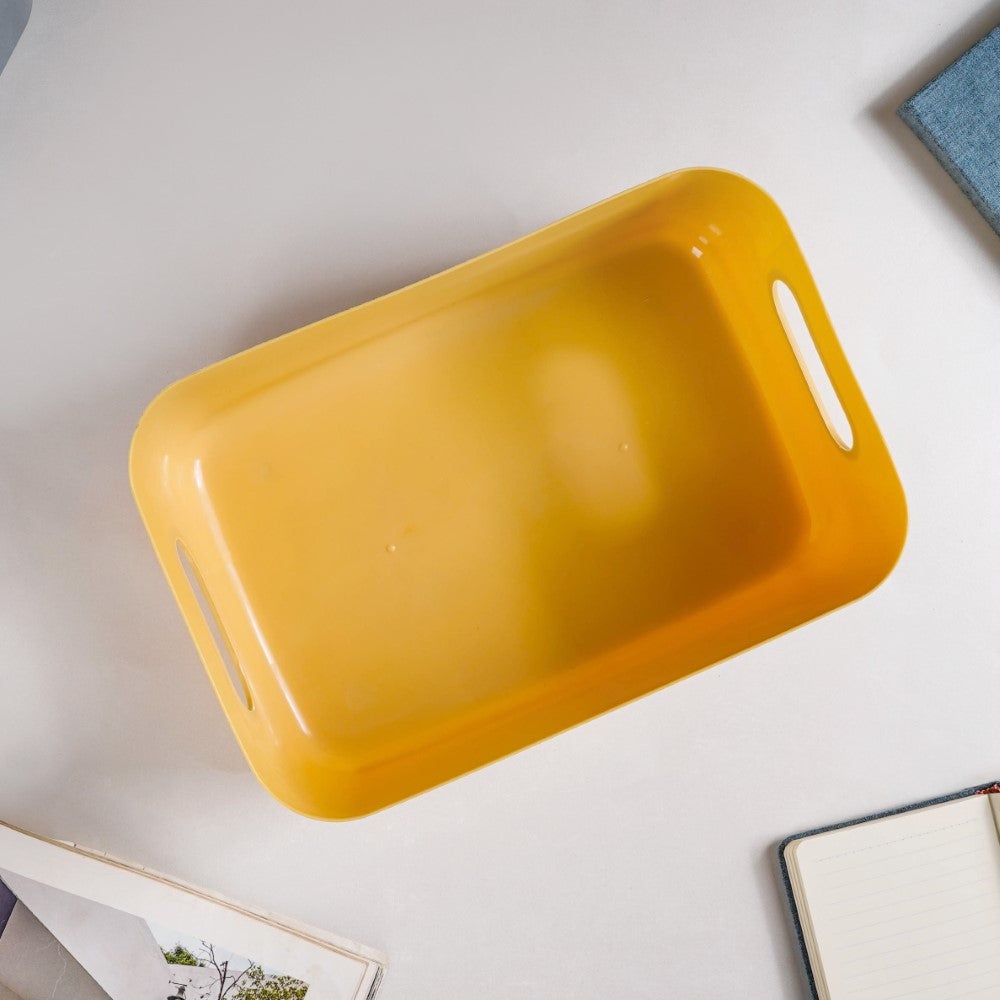 Essentials Storage Basket Yellow Set Of 2 11 Inch