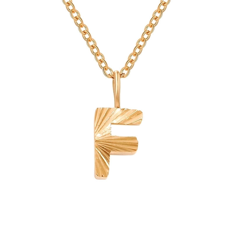 Minimalist Letter Stainless Steel Pendant Necklace In Bulk