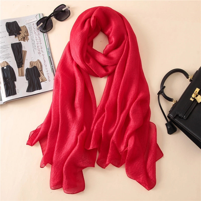 Autumn Fashion Travel Sunscreen Scarf Linen New Imitated Silk Scarves New Sweet Lady Shawl