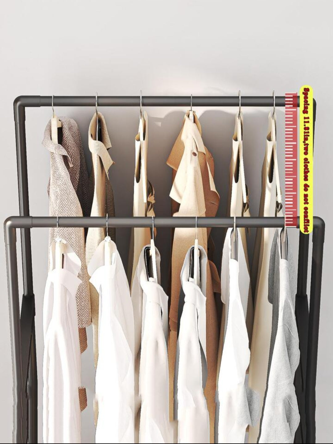 DUAL POLE CLOTHES RACK