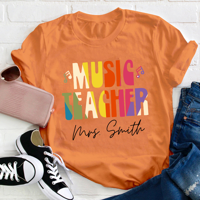 Personalized Music Teacher T-Shirt