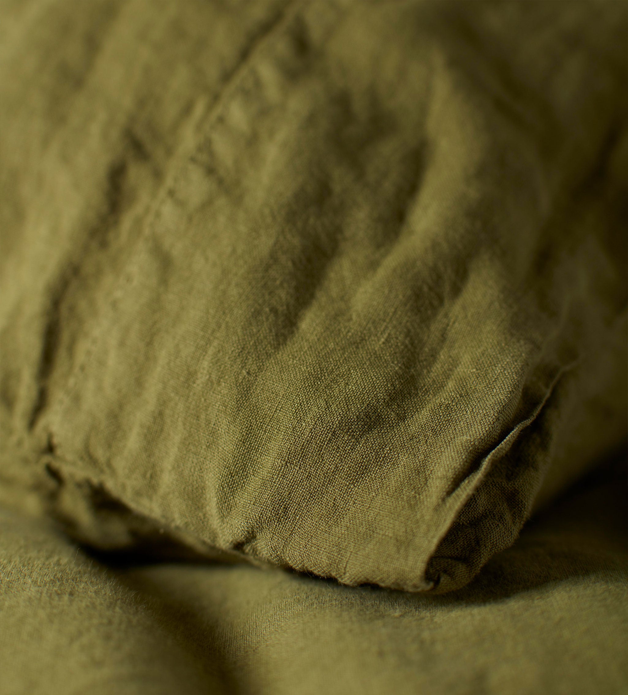 Moss Green 100% Linen Housewife Pillowcase