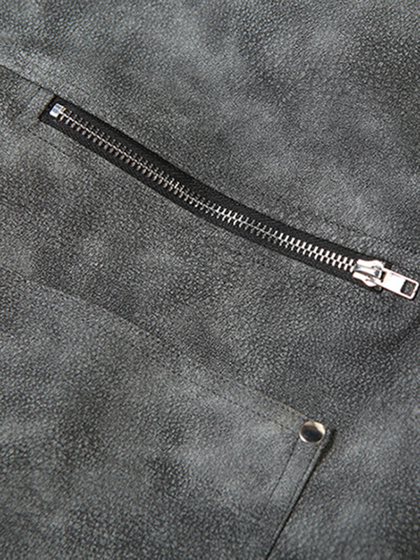 Loose Wide Leg High-Waisted Split-Joint Zipper Pants Trousers