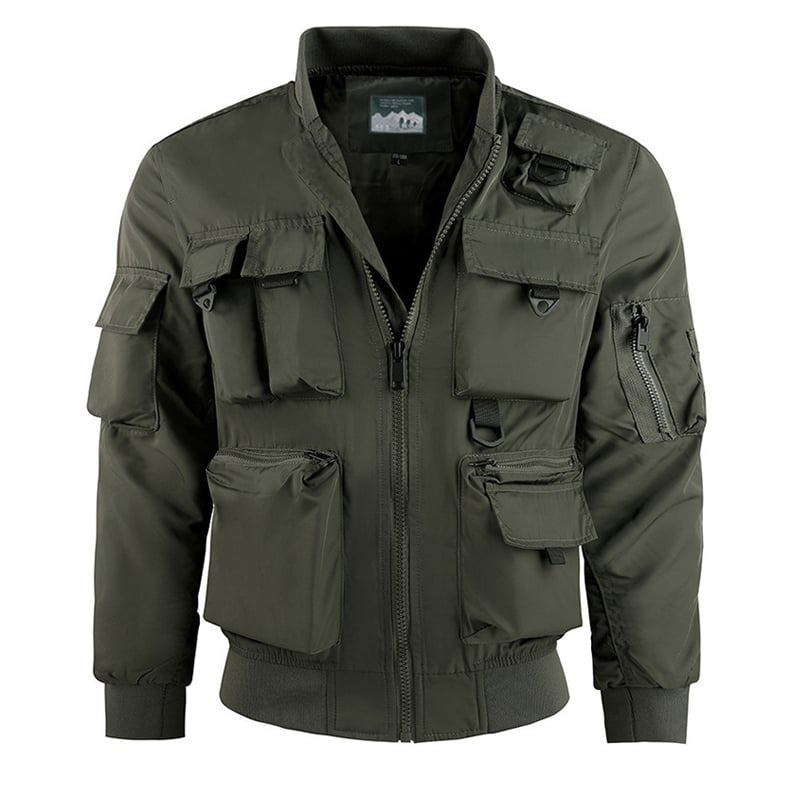 Functional Multi-Pocket Men's Vintage Jacket