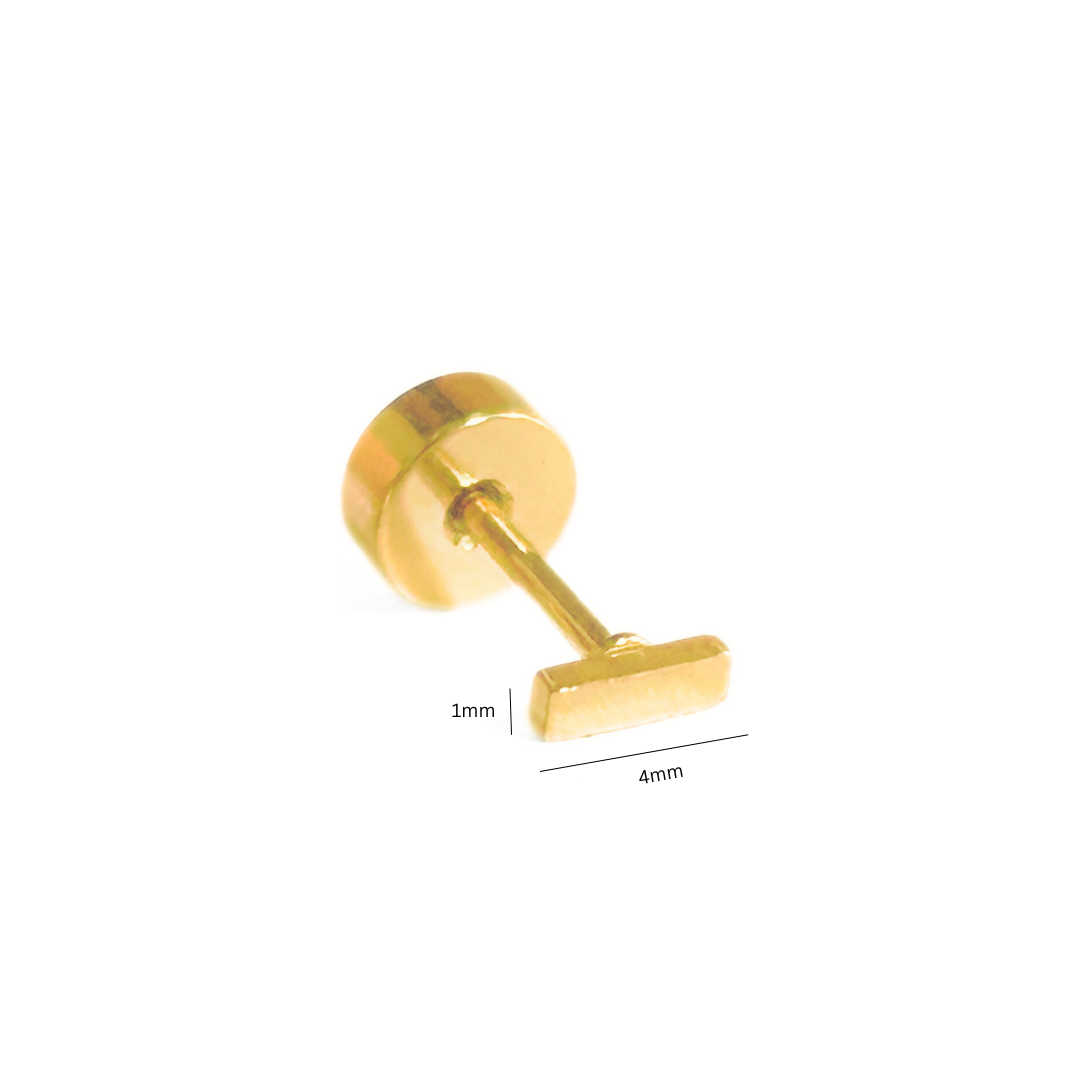 Tiny bar studs - Silver