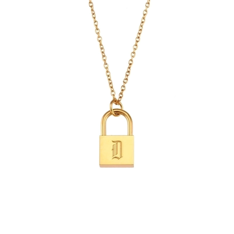 Fashion Letter 304 Stainless Steel 18K Gold Plated Plating Necklace