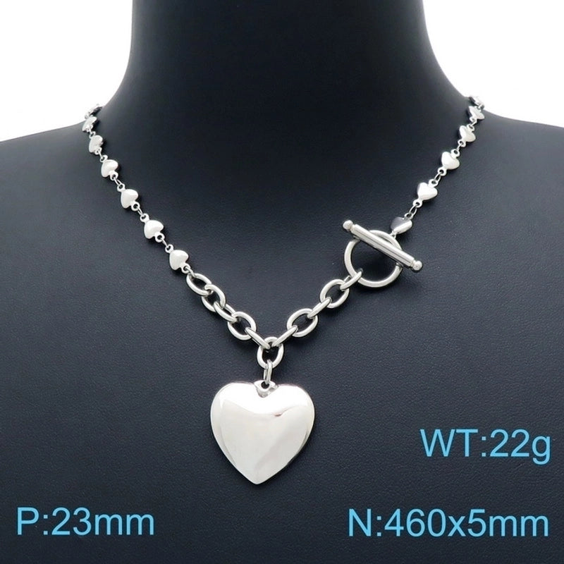 Titanium Steel 18K Gold Plated Fashion Heart