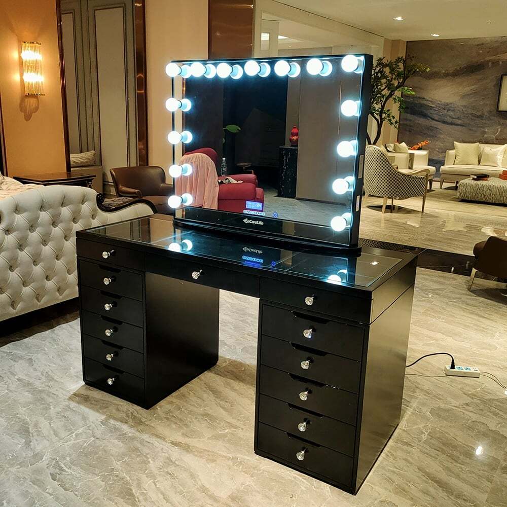 🔥Limited Sale🔥 Vanity Table with Hollywood Mirror