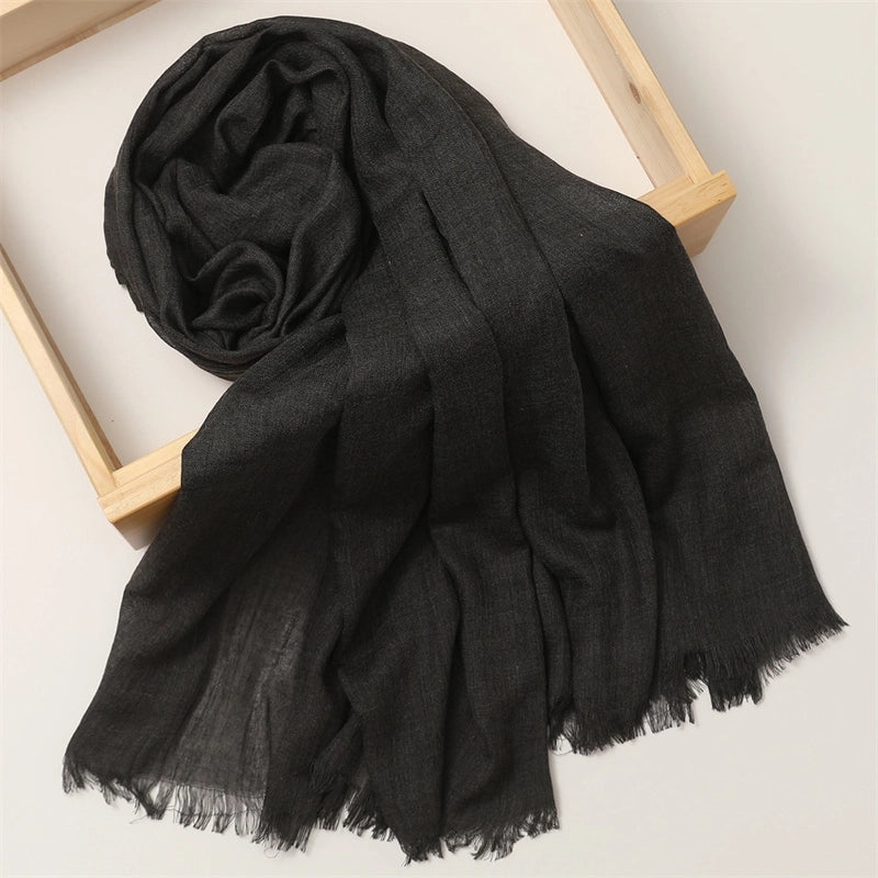 Women's Basic Solid Color Polyester Scarf