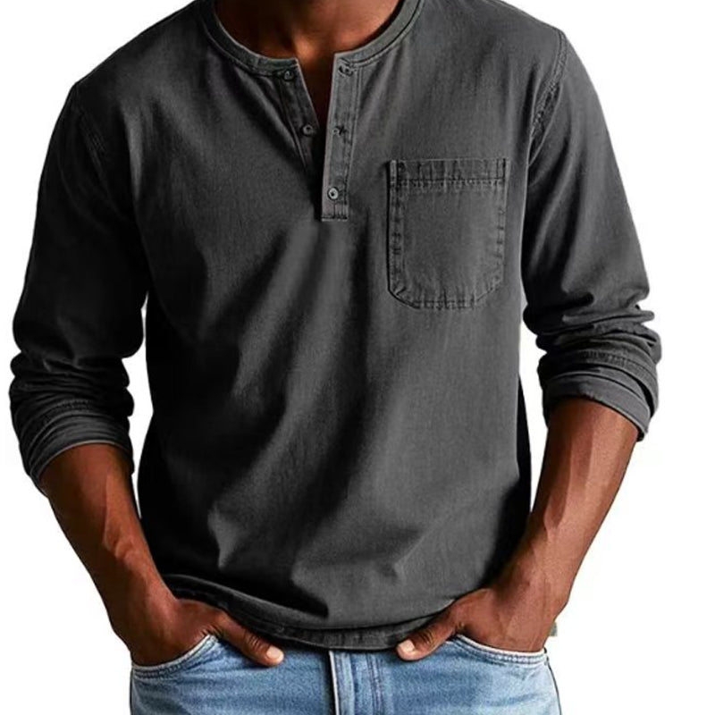🔥 HOT SALE 51% OFF🔥Men's Fashion Vintage Distressed Pocket Long-Sleeve Shirt