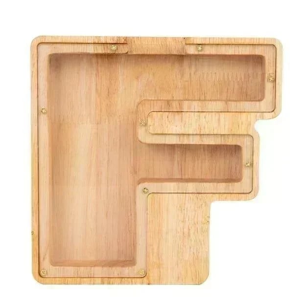 (🔥Summer Hot Sale Now-50% Off) Personalized Wooden Letter Piggy Bank - FREE SHIPPING