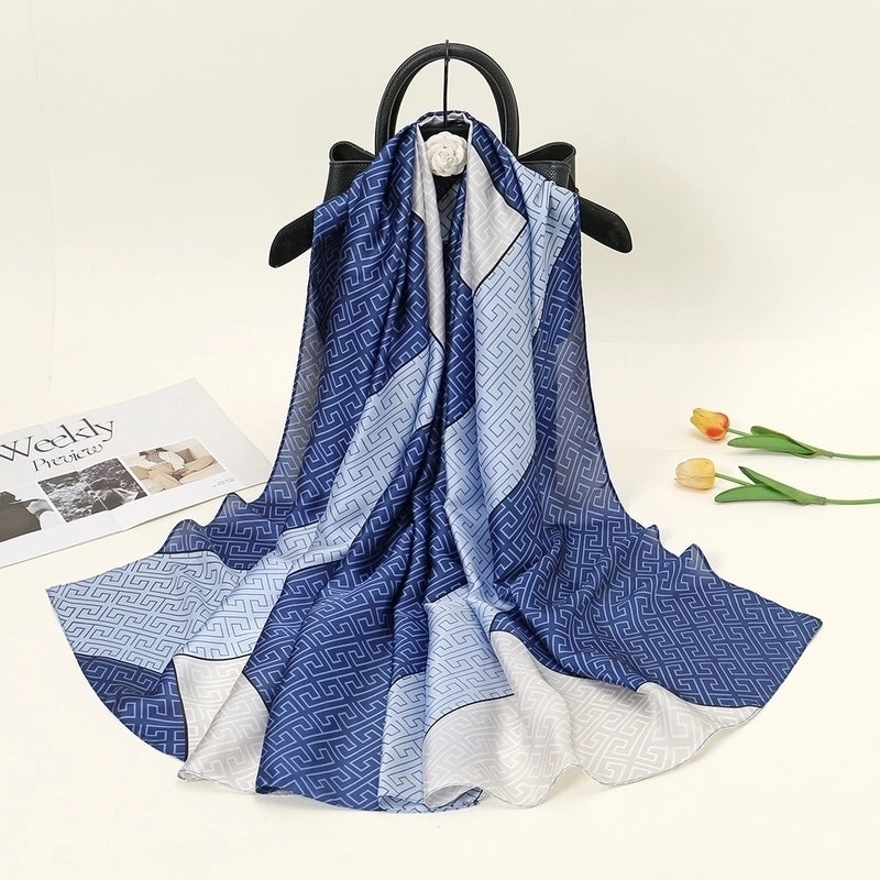 Women's Chinoiserie Paisley Satin Silk Scarf