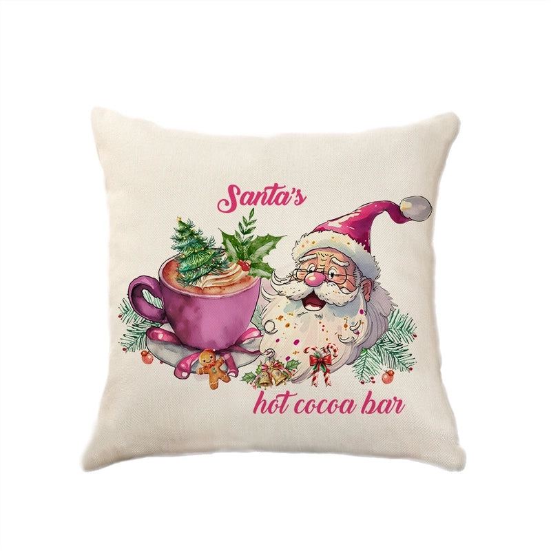 Christmas Vacation Letter Polyester Pillow Cases Couch & Sofa Decor