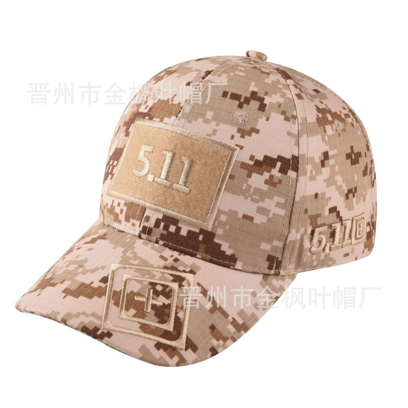 Camouflage Baseball Cap Men's 511 Embroidered Outdoor Sports Summer Sunscreen Hat Women's Military Training Hat