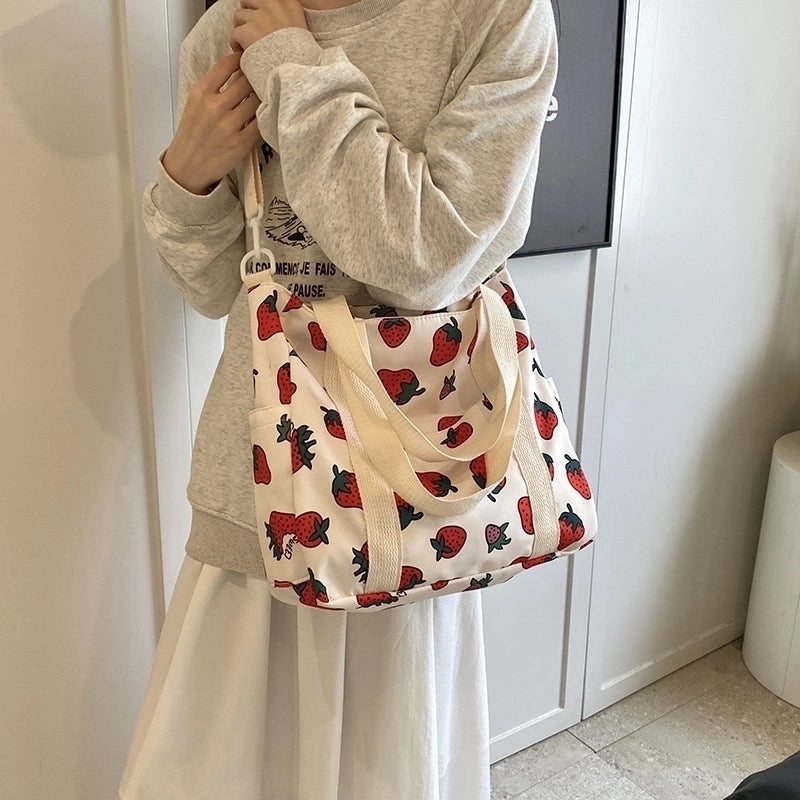 Large-capacity Handheld Shoulder Bag Soft Girl Girl Student Cram Crossbody Bag Class Commuter Tote Bag