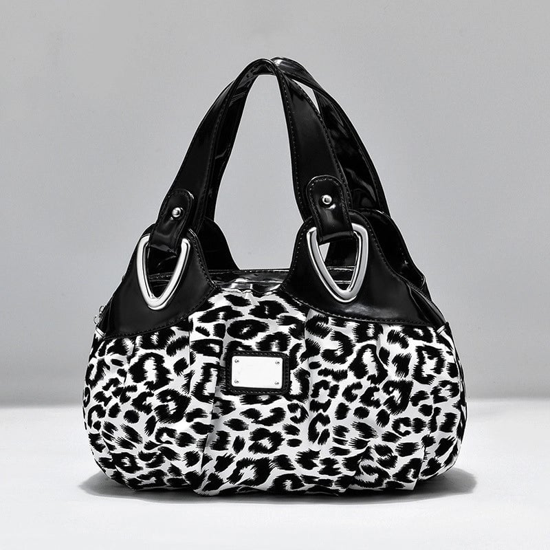 Women's Large Pu Leather Flower Elegant Sewing Thread Dumpling Shape Zipper Cloud Shape Bag