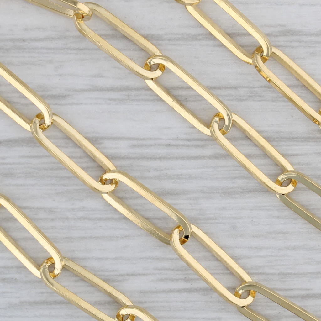 New Paperclip Chain Necklace 14k Yellow Gold 20 4.1mm