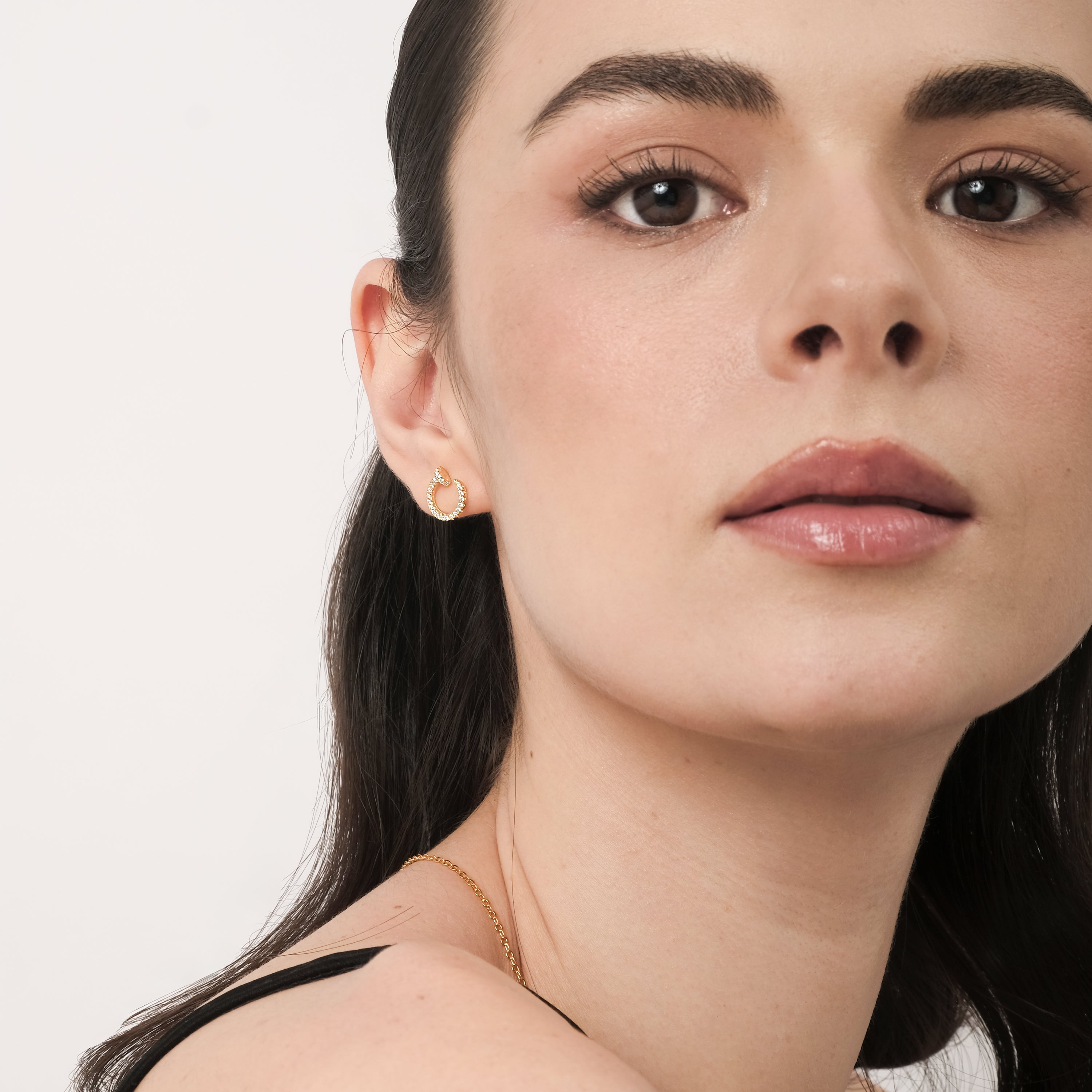 Canna CZ Studs (18K Gold Vermeil)