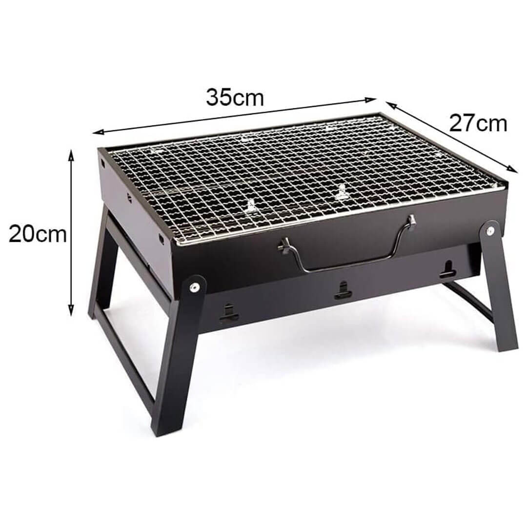 Foldable Tabletop Charcoal BBQ Grill Stainless