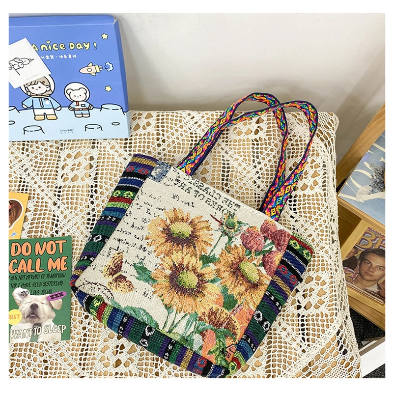 Women's Small Canvas Color Block Vintage Style Classic Style Square Zipper Shoulder Bag