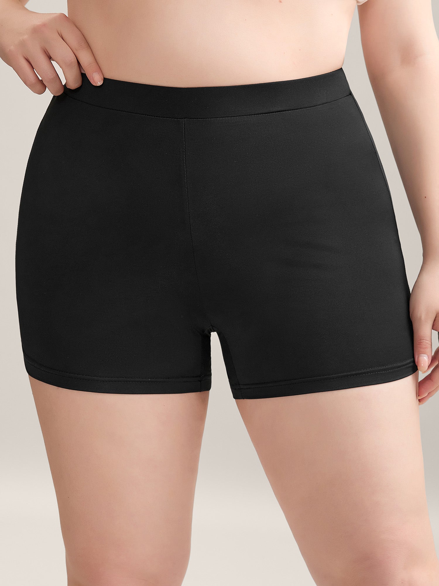 Stretchy Mid Waist Tight-Fit Shorts